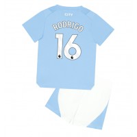 Manchester City Rodri Hernandez #16 Hemmaställ Barn 2023-24 Korta ärmar (+ Korta byxor)